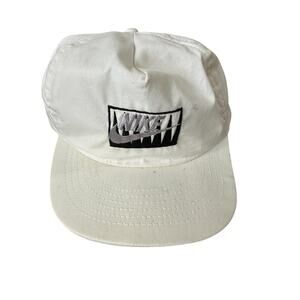 Vintage 80s Nike Bootleg Embroidered White Snapback VTG